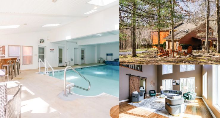 Vacation home in Blue Ridge, Georgia with indoor, private pool