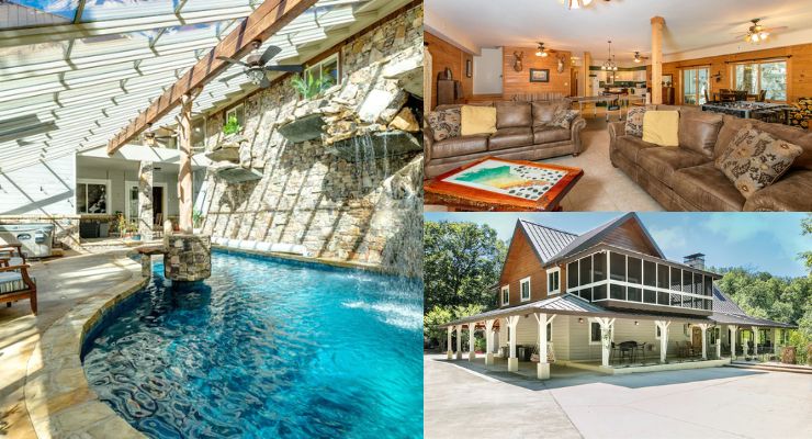 Hidden Cove vacation home with indoor private pool in Chimney Rock, North Carolina