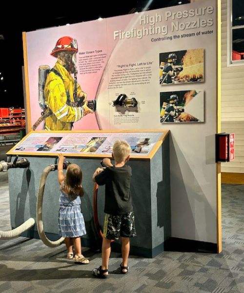 Kids at the North Charleston Fire Museum