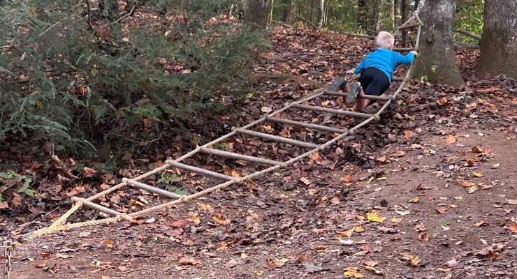 Play spaces at Orchard Lakes Campground