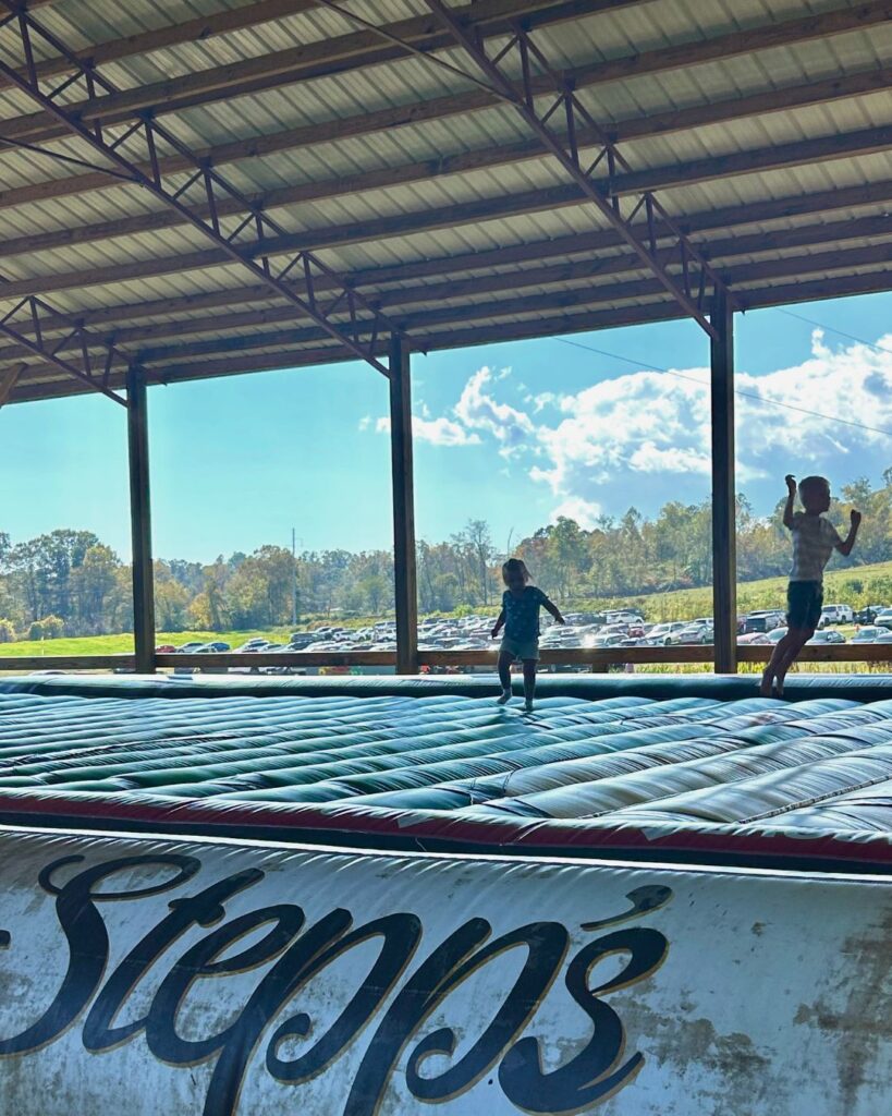Jumping at Stepps Orchard