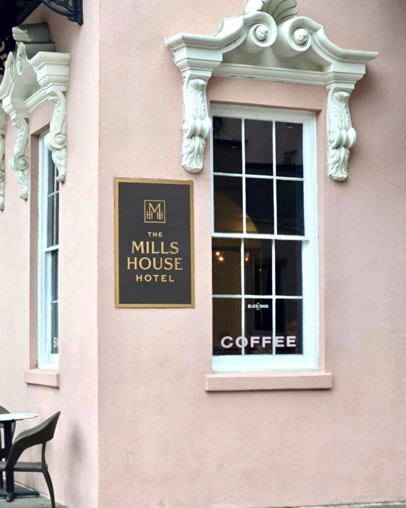 Outside the Mills House Hotel