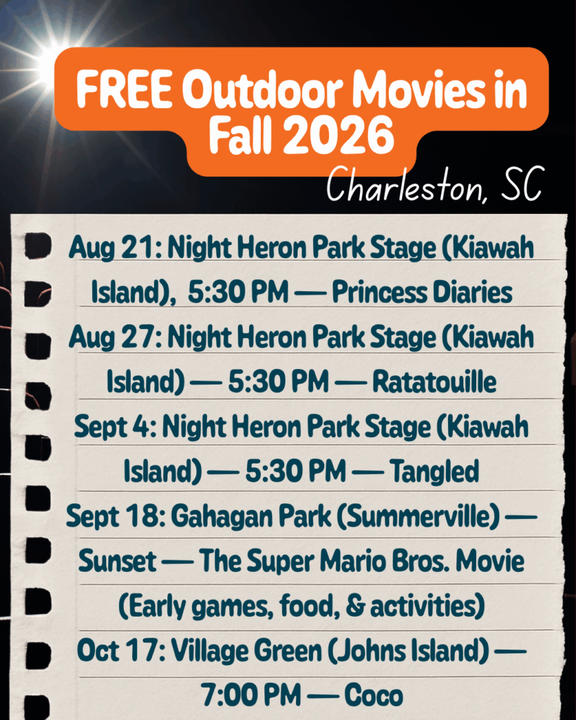 Free Fall Outdoor movies in Charleston, SC