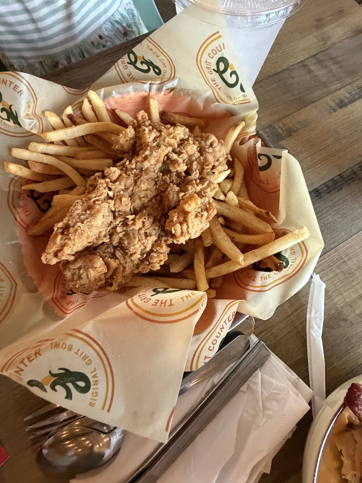 Large kids chicken nuggets and fries portion at Grit Counter in North Charleston SC