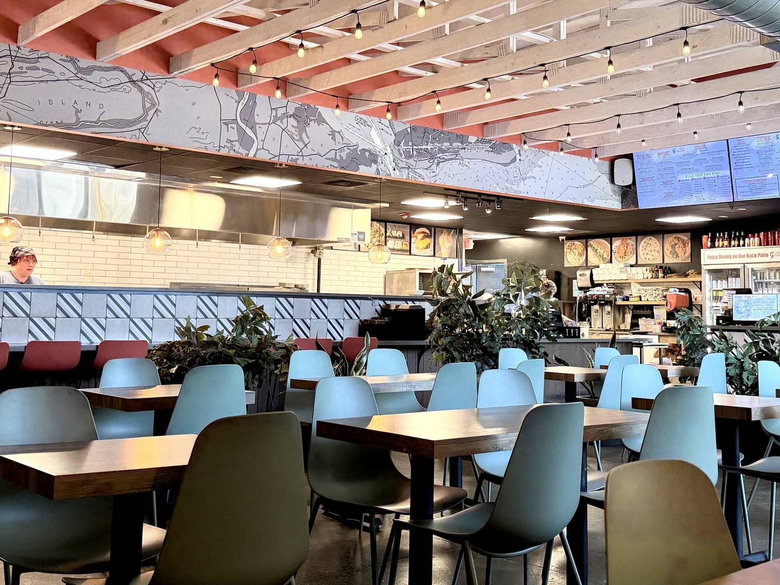 Interior dining room at Grit Counter in North Charleston SC