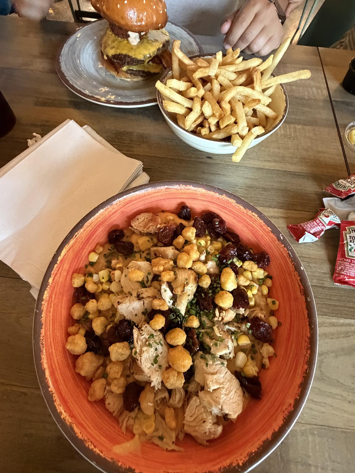Family meal spread at Grit Counter in North Charleston SC
